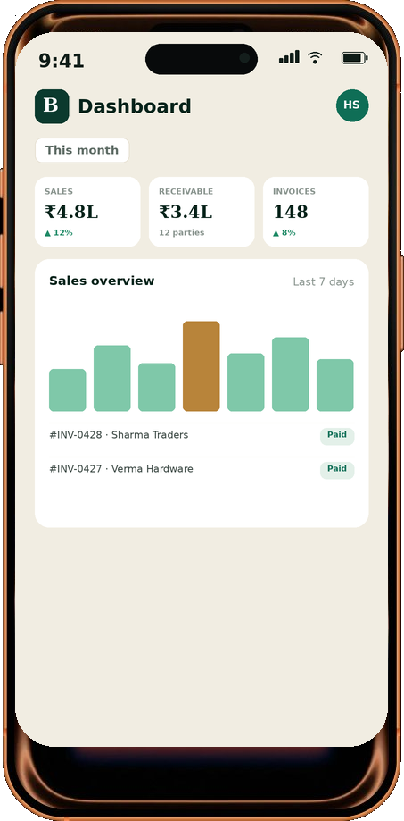 BillsEzy app dashboard